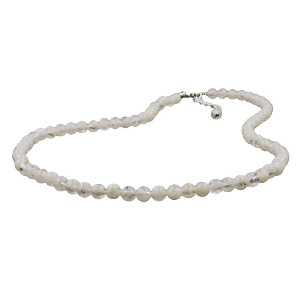 Kette 6mm Perle Kunststoff kristall-creme 50cm Produktbild 
