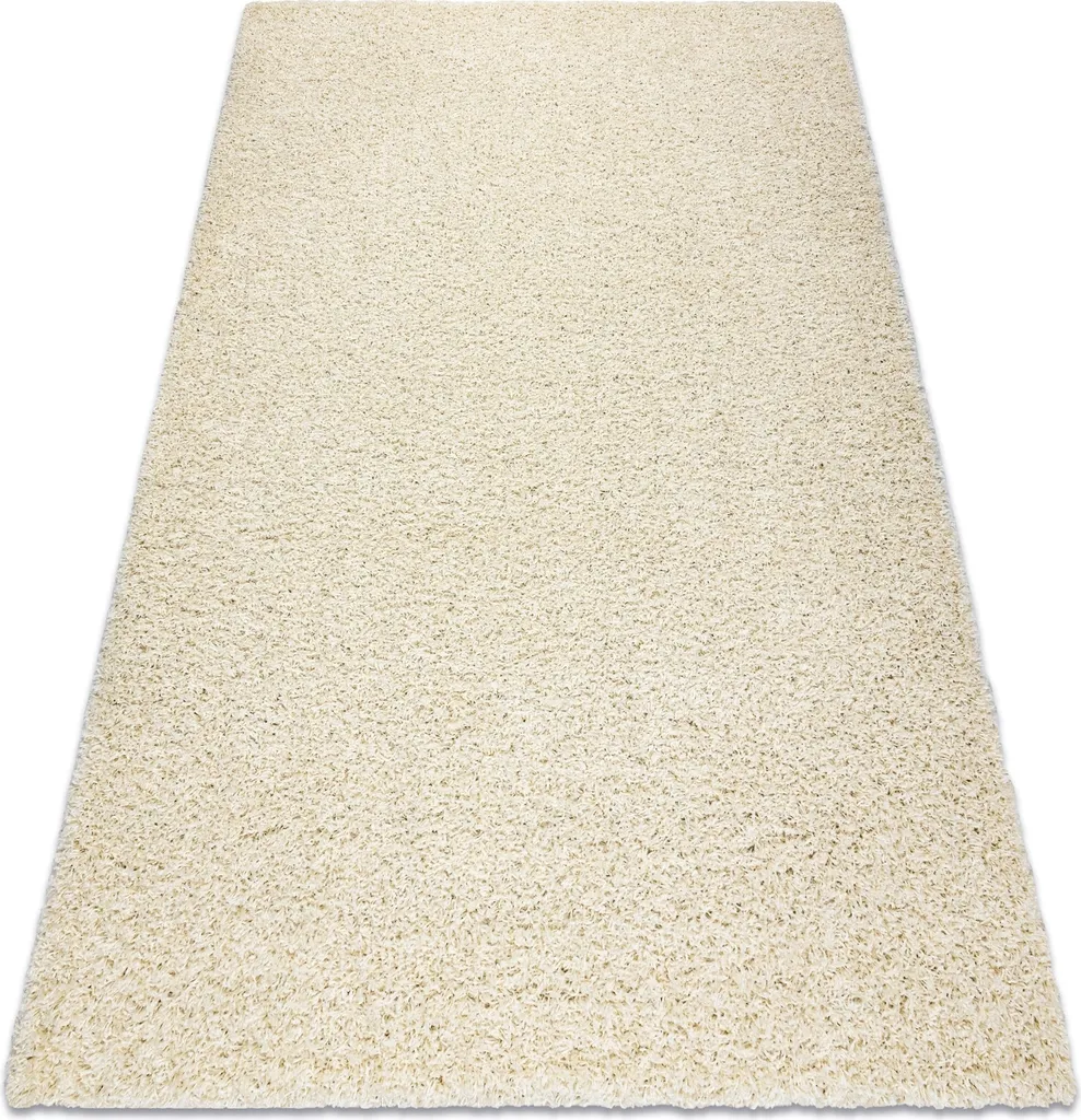 Grand Tapis de Salon à Poils Longs Crème Beige 180x270cm Soft Shaggy