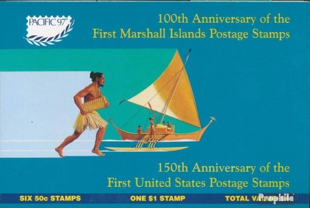 Briefmarken Marshall-Inseln 1997 Mi 819-825MH (kompl.Ausg.) Markenheftchen postfrisch Briefmarkenausstellung