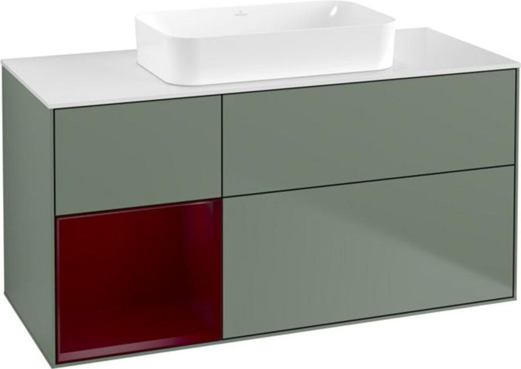 V&B Waschtischunterschrank Finion 120x60 cm, Reg li Peo, Oli. Matt Lacquer