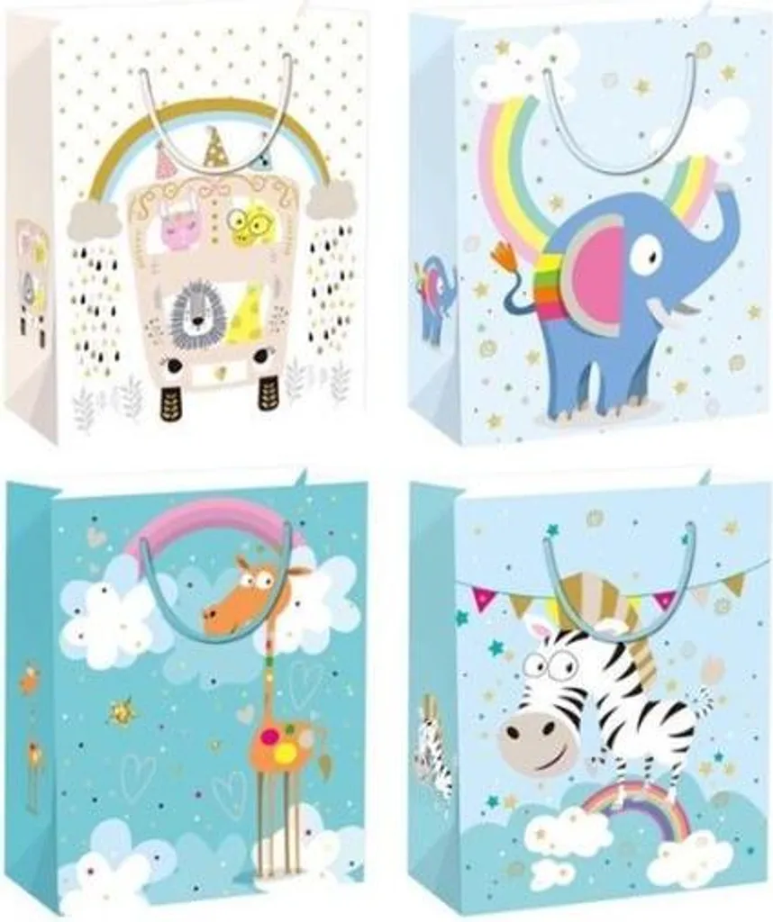Sac Cadeau en Papier Kraft JYWK 172 M - Lot de 20 Pochettes de Fête 18513