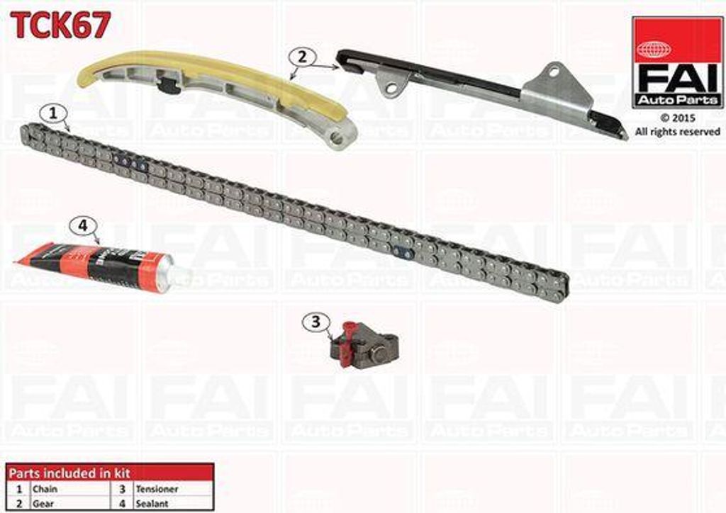 FAI AutoParts TCK67 Steuerkettensatz OE 11317790950 kompatibel mit Mini, Auris, Corolla, IQ, Urban Cruiser, Verso, Yaris