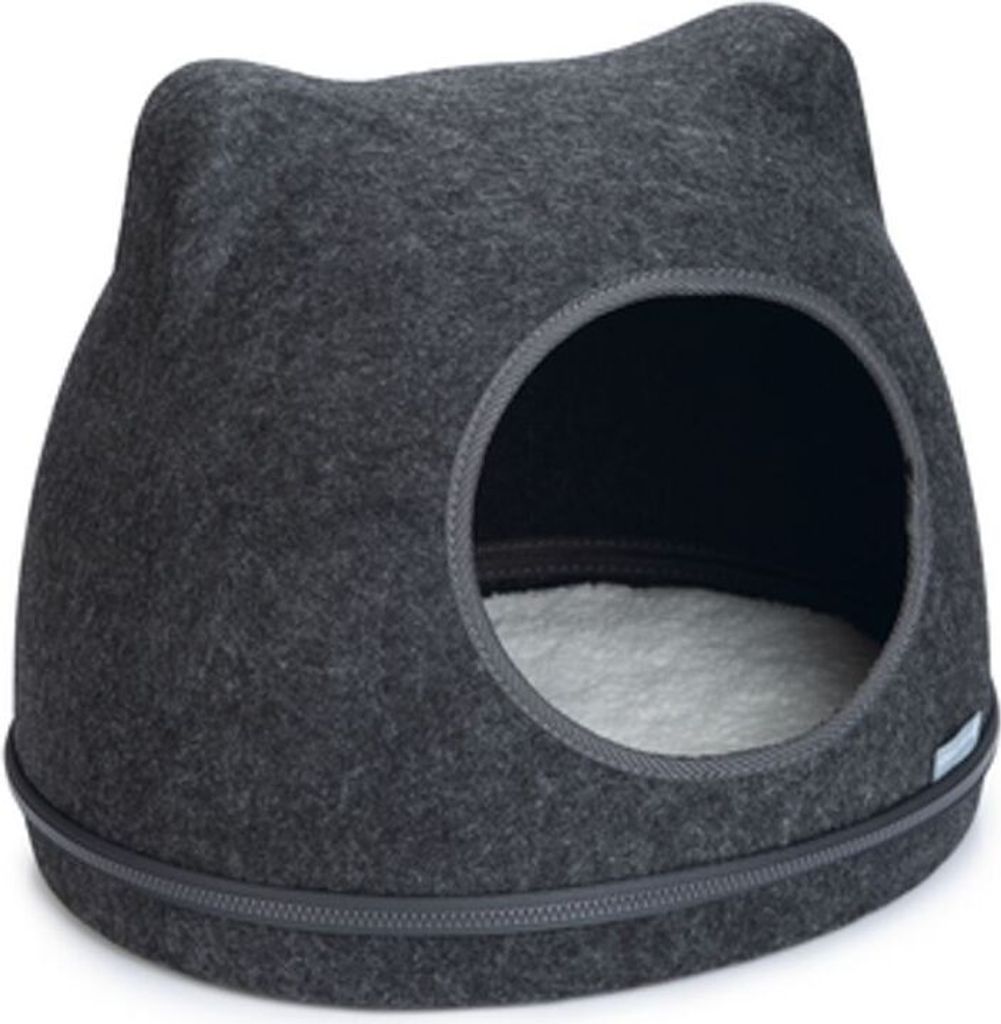 Beeztees Yupik - Katze Iglu - Filz - grau - 40x33x35 cm