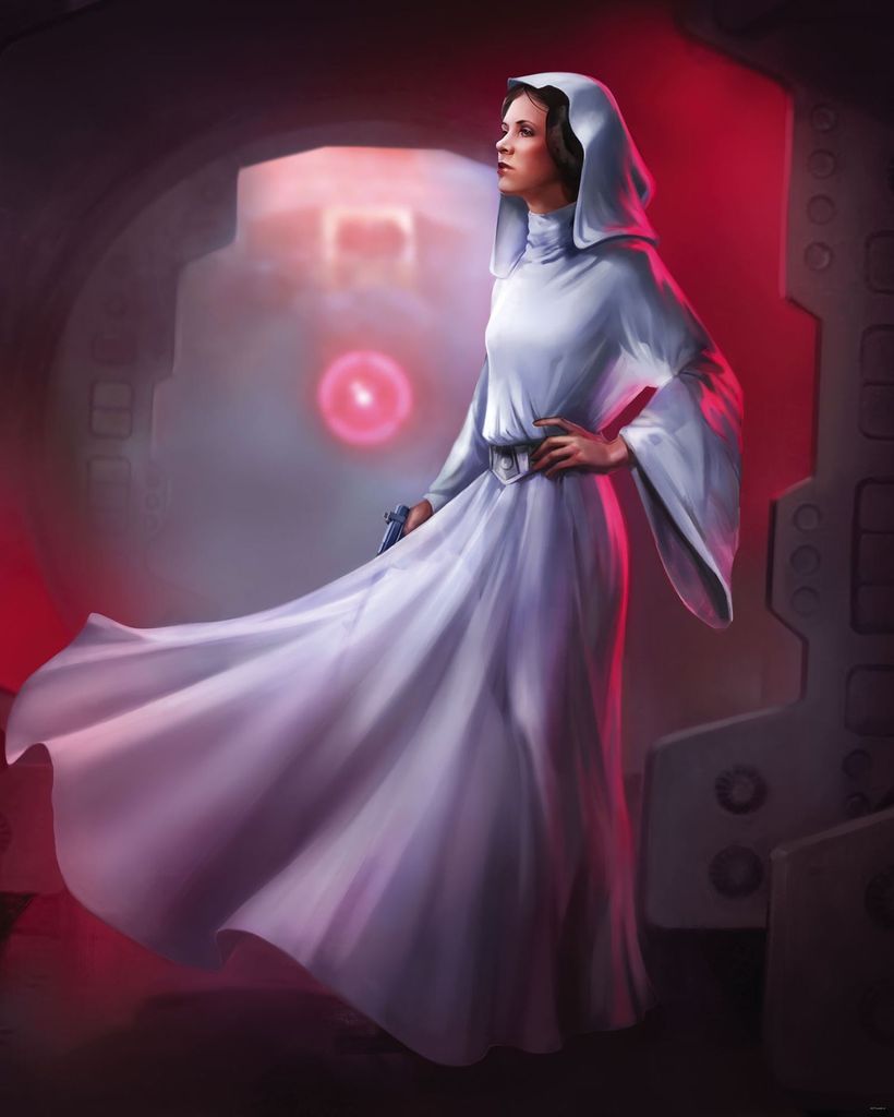 Disney Fototapete Star Wars Leia Orange und Lila - 610055 - 200 x 250 cm