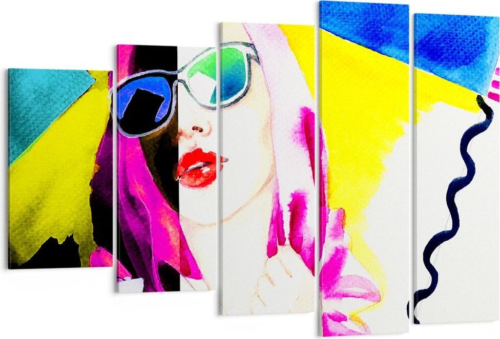 Bild auf Leinwand - Leinwandbild - Frau Modell - 150x100cm - Wand Bild - Wanddeko - Wandbilder - Leinwanddruck - Bilder - Kunstdruck - Wanddekorati...