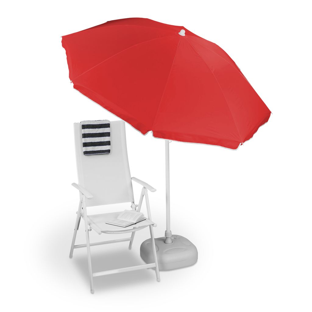 Relaxdays Sonnenschirm, Ø 180 cm, höhenverstellbar, Produktbild 
