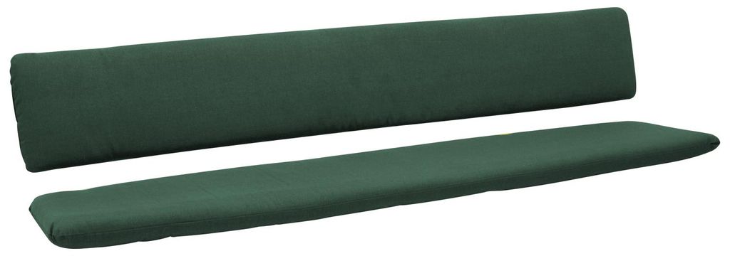 2-teiliges Auflagenset für 4-Sitzer Bank, Dunkelgrün, Baumwolle-Polyester