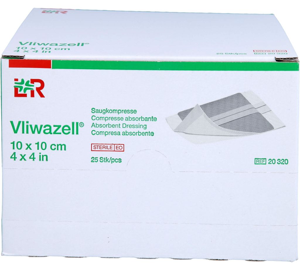 Vliwazell hochsaugfähige Universalkompresse steril 10 cm x Produktbild 