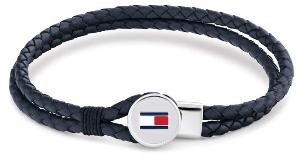 Bracelet moderne en cuir bleu 2790656 : un accessoire chic et masculin