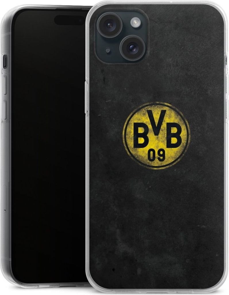 DeinDesign Handyhülle für Apple iPhone 15 Plus Silikon Hülle Case Smartphone Schutzhülle BVB Borussia Dortmund Fanartikel