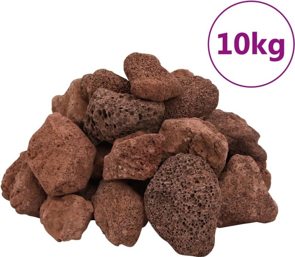 vidaXL Granulés de lave 10 kg rouge 5-8 cm Image du produit 