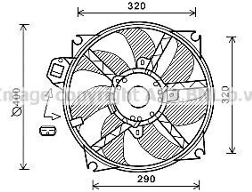 PRASCO RT7563 Ventilateur de radiateur OE 214810011R pour Scenic III