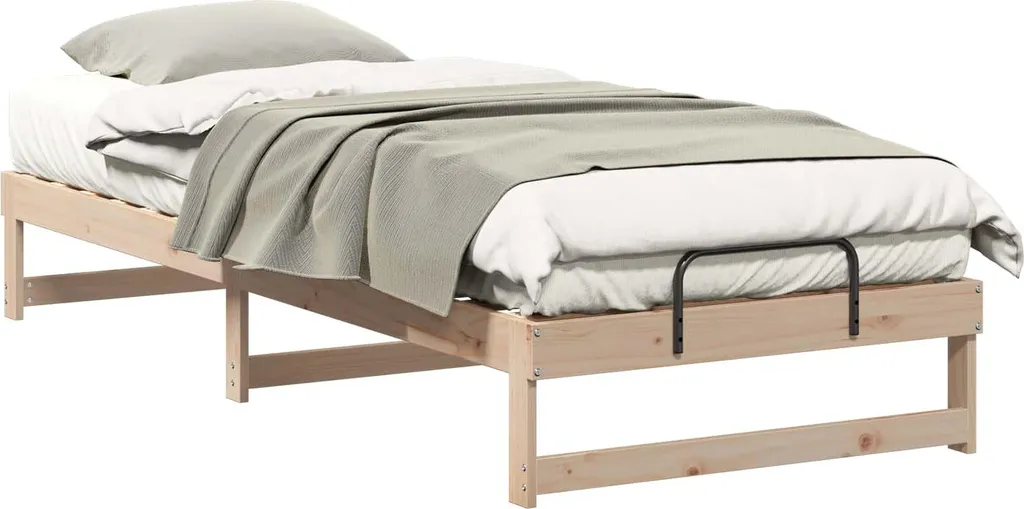 SYFAX™ Struttura del letto Marrone 90 x 220 cm Pino massello
