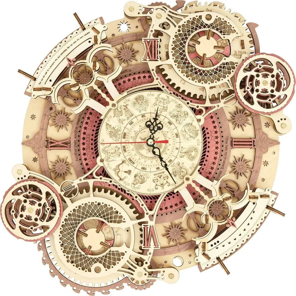 Horloge Murale Puzzle 3D Zodiac en Bois : Loisir Créatif et Déco Chic