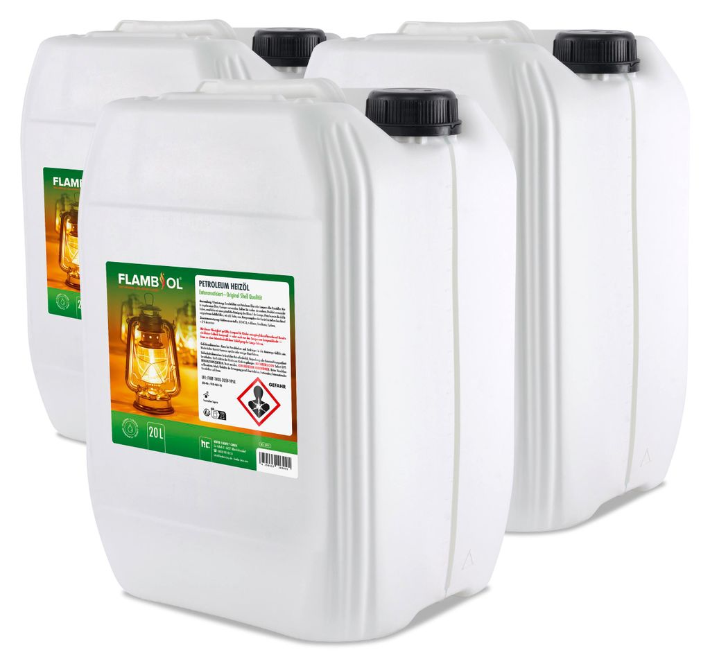 3x 20 L FLAMBIOL® Petroleum Heizöl Produktbild 