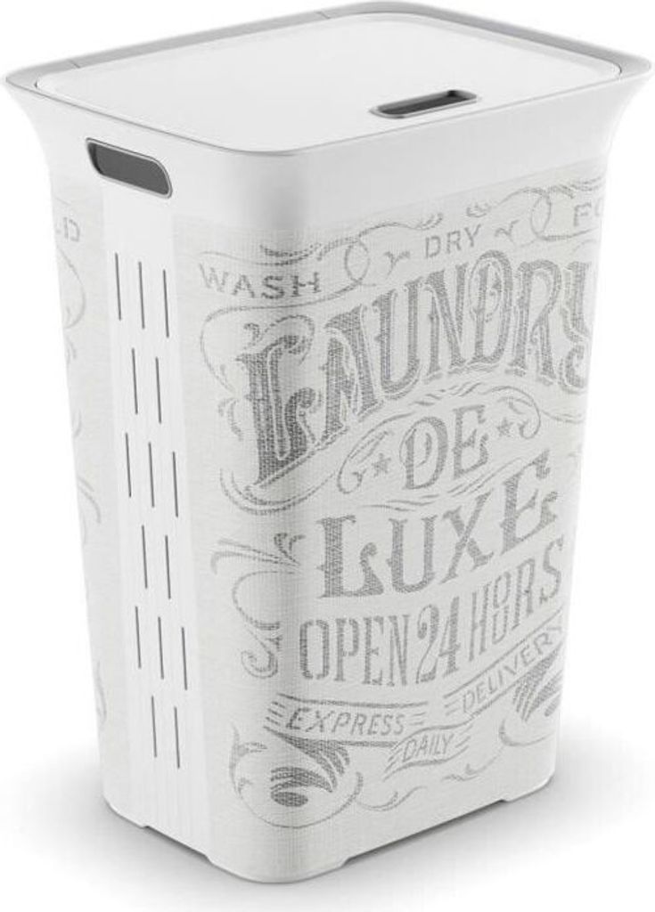 KIS Laundry de Luxe Chic Style - 60 l - Grau und Weiß