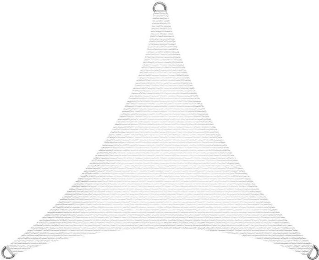 Sonnensegel Terrasse Beschattung 3x3x3m Sonnenschutzsegel HDPE weiß Dreieck