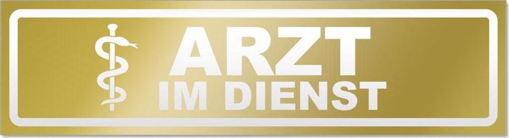 Arzt im Dienst Motiv 1 invertiert Magnetschild Schild magnetisch