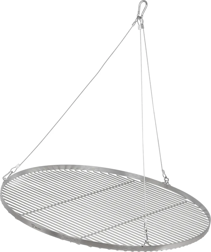 Grille de barbecue ronde Ø 80 cm en acier inoxydable pour brasero fixe