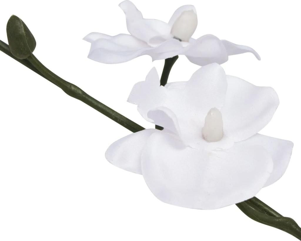 vidaXL Künstliche Orchidee mit Topf 30 cm Weiß