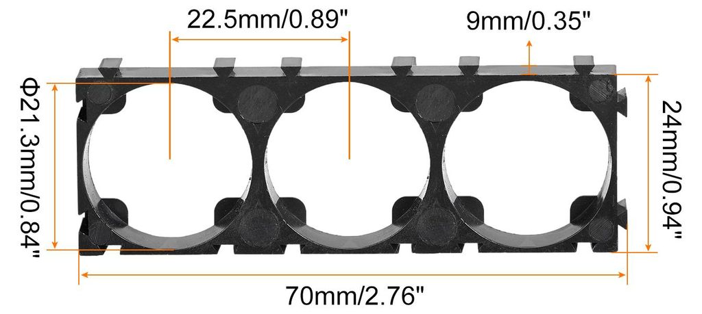 50 Stš¹ck 21700 Batteriehalterbasis fš¹r DIY Batterie 3 x 1 21,3mm Durchmesser