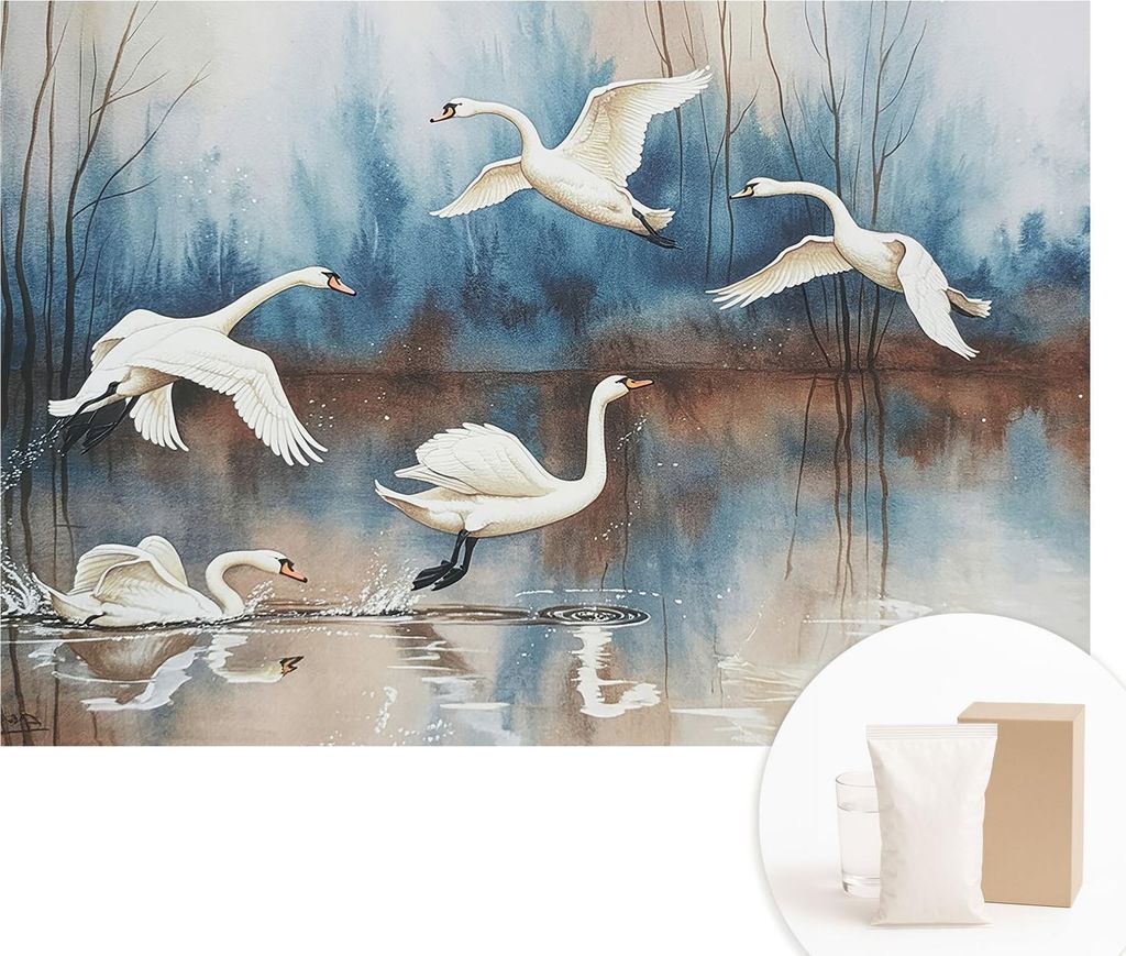 Fototapete - Wandbilder für Wohnzimmer - 152x104 cm - Dekorative Wandfolie - Modernes Design für Wanddekoration - Tapeten für Innenräume - Vög...