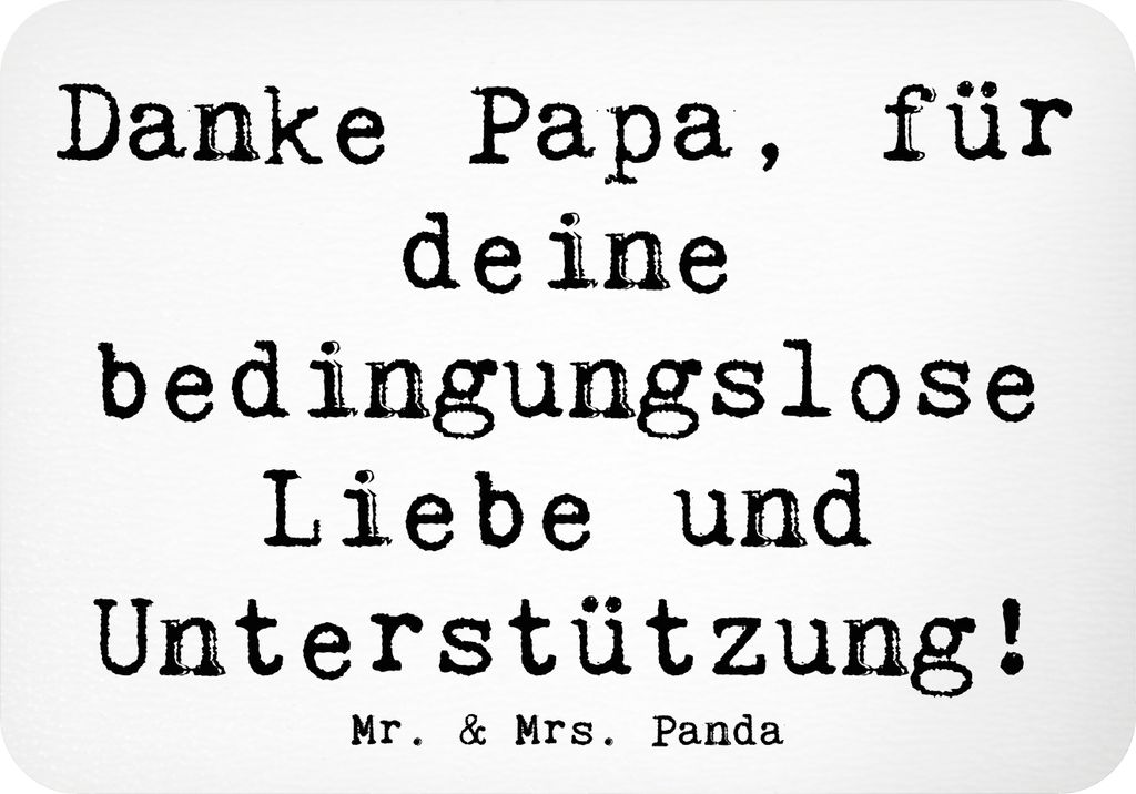Mr. & Mrs. Panda Kühlschrankmagnet Spruch Danke Papa - Weiß - Geschenk, Liebe, whiteboardmagnet, magnet, Aufmerksamkeit, handgefertigt, überrasc...
