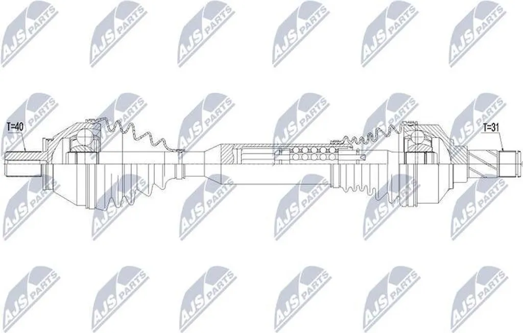 Arbre d'entraînement NTY NPW-VV-103 pour XC60 OE 31259761 de Qualité