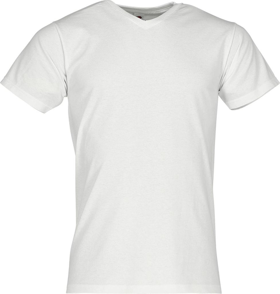 Fruit of the Loom Valueweight V-Neck T Farbe: weiß Größe: 4XL