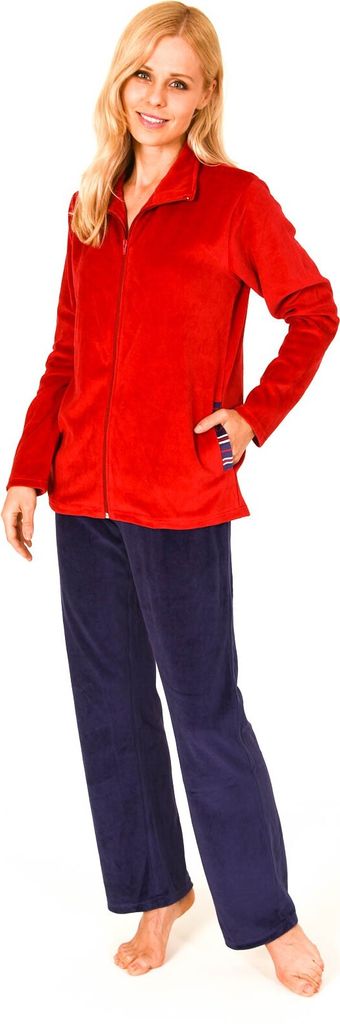 Damen Hausanzug Homewear Nicky Velvet - 57672;rot,36