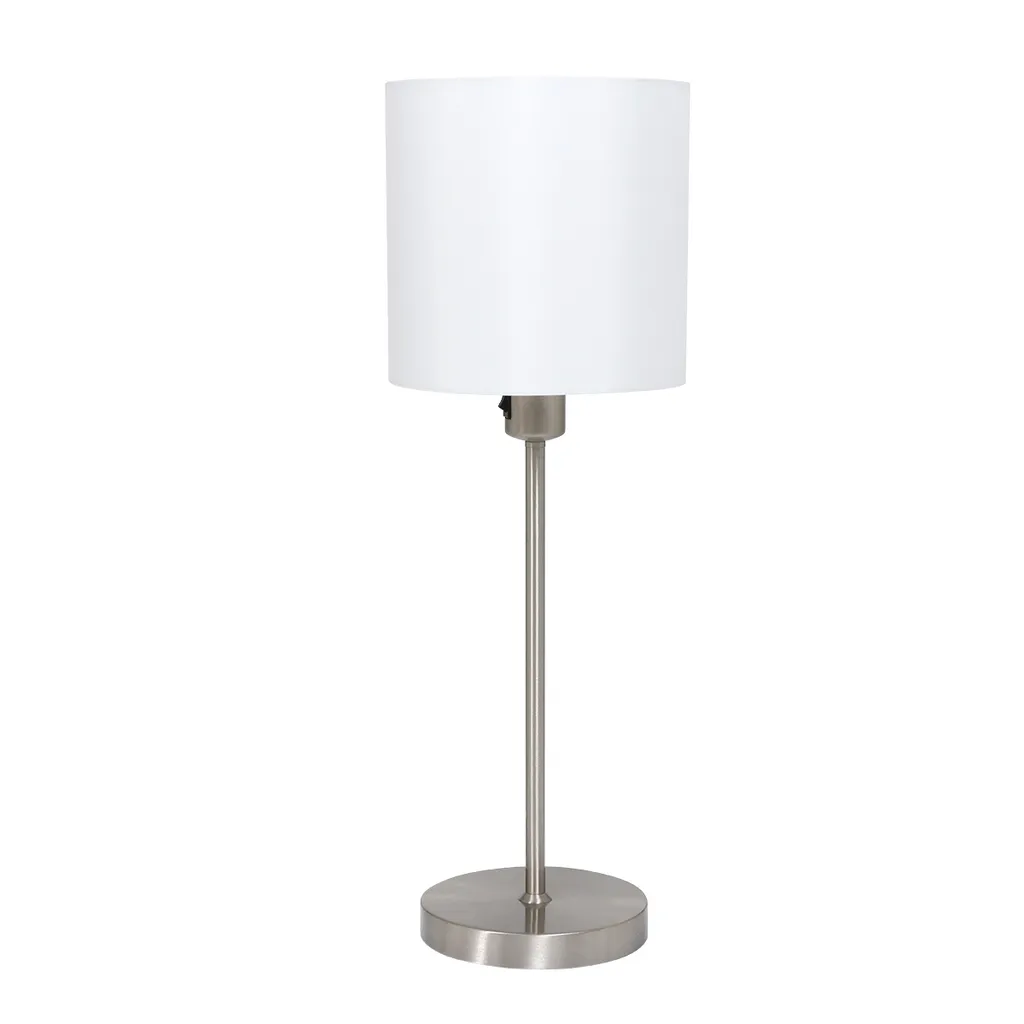 Petite Lampe de Chevet Noor Diamètre 20cm en Acier Finition Métallisée