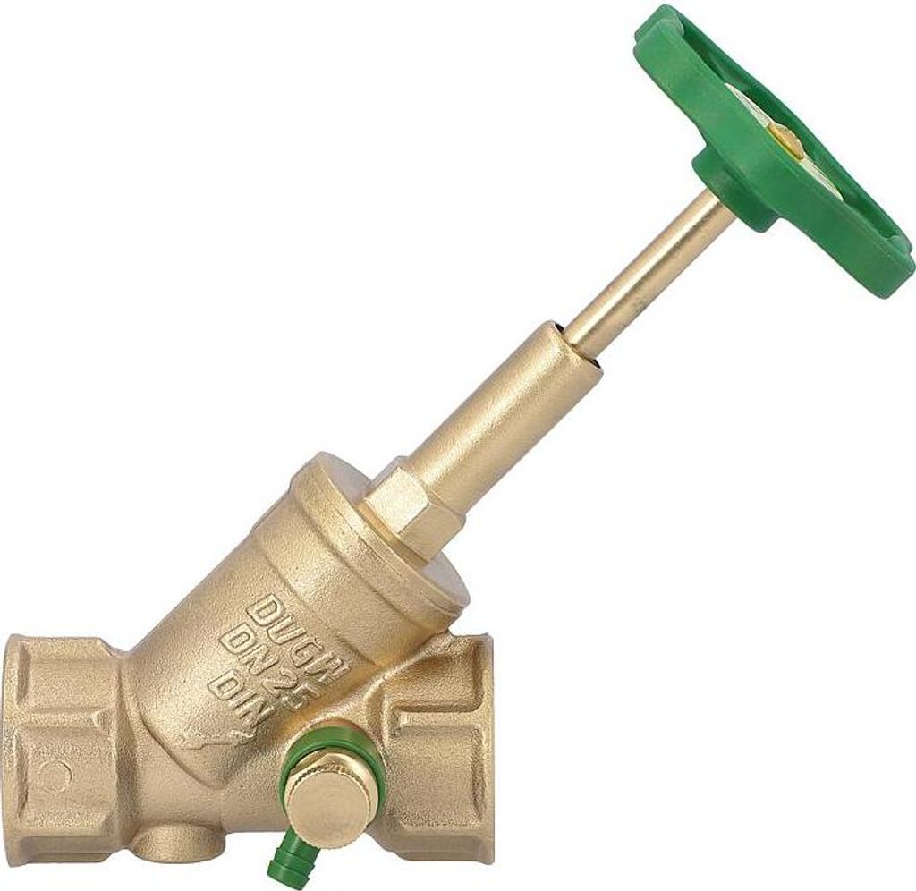 Schlösser Schrägsitzventil KFR Absperrventil Oberteil steigende Spindel DVGW : Schrägschlitzventil mit Entleerung 1/2''