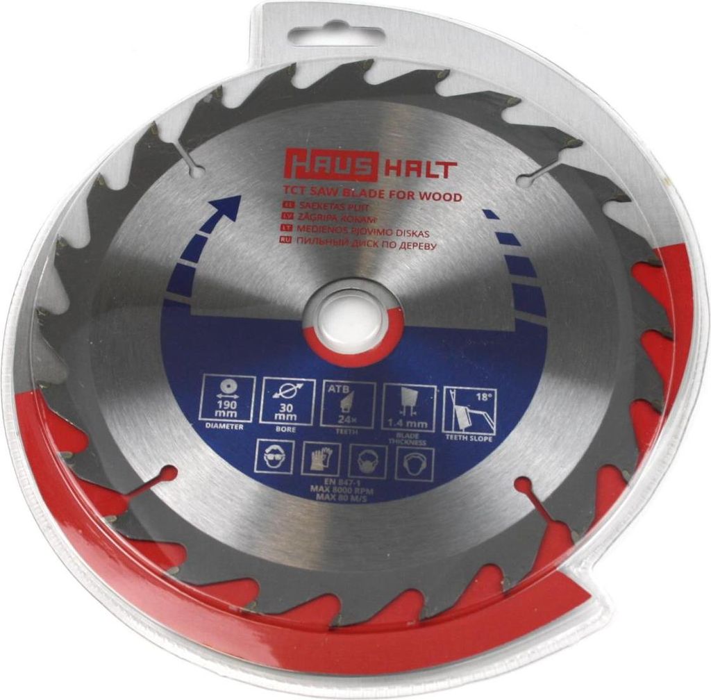 Sägeblatt 190mm Kreissägeblatt für Holz, 24 Zähne, Innen Produktbild 