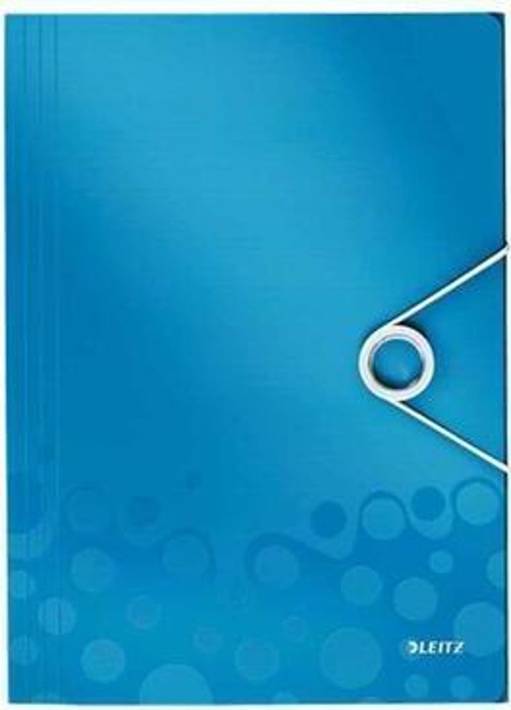 LEITZ Wow Eckspannermappe PP A4 Farbe: Blau metallic Produktbild 