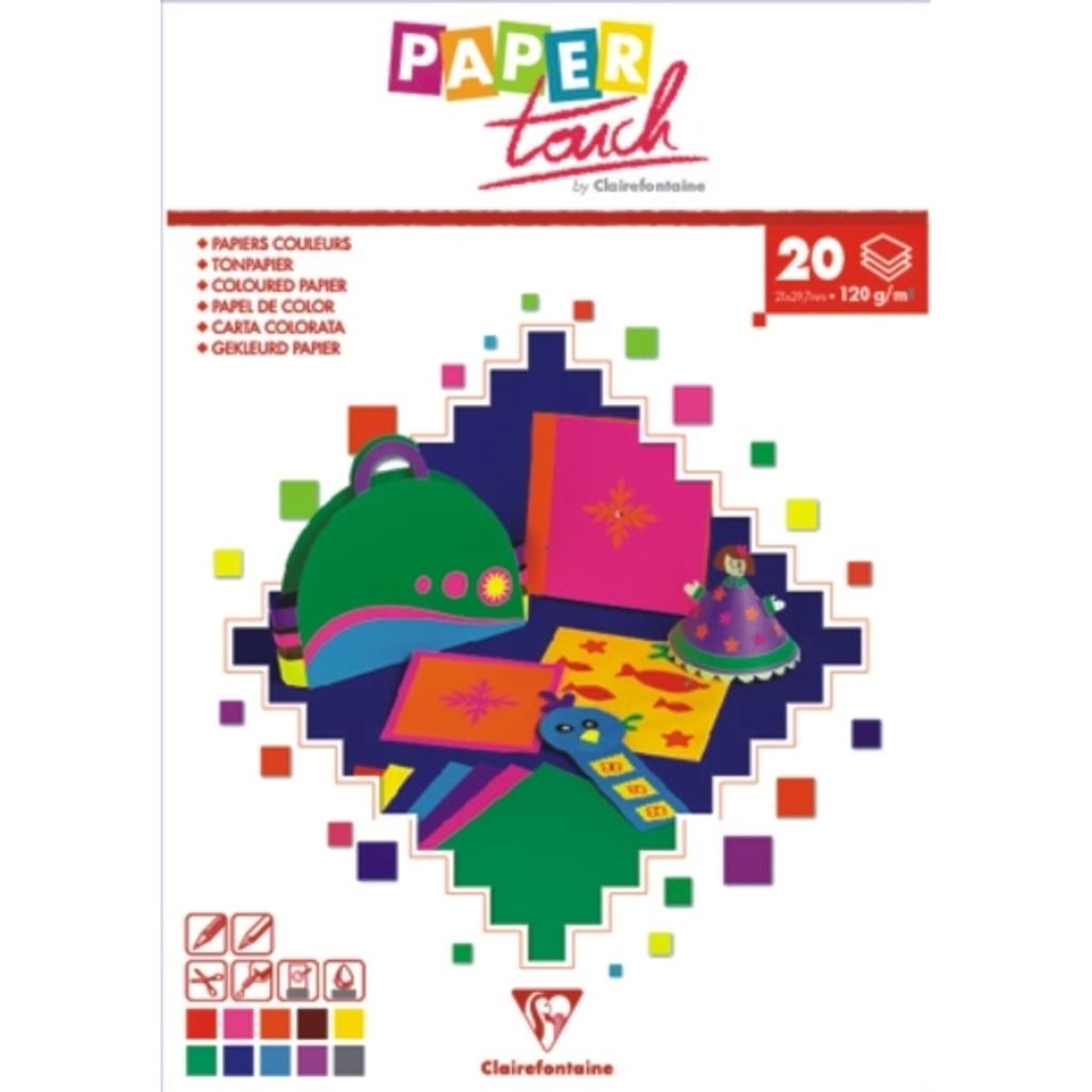 Clairefontaine Tonpapier A4 Block 10Farben 20Bg