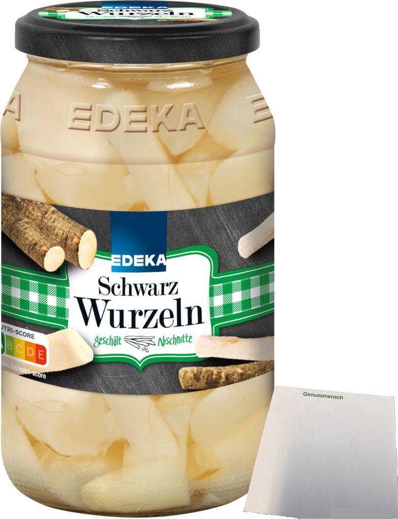 Schwarzwurzeln geschälte Abschnitte erntefrisch verarbeitet (540g Glas) + usy Block