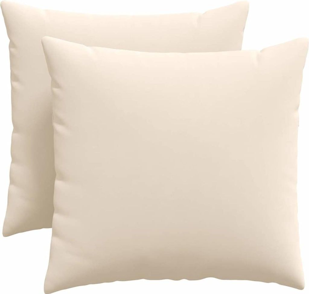 vidaXL Sofakissen 2 Stück Beige 50 x 50 cm Stoff
