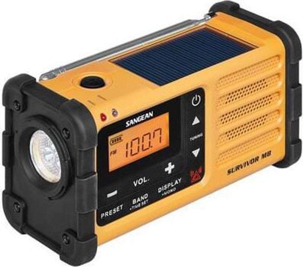 Sangean MMR-88 (Survivor M8) gelb Notfall/Kurbel/Solar Obrázok produktu 3