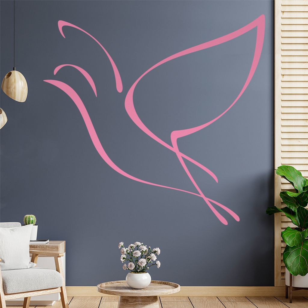 Fliegender Vogel Linien Wandtattoo in 6 Größen - Wandaufkleber Wall Sticker - Dekoration, Küche, Wohnzimmer, Schlafzimmer, Badezimmer