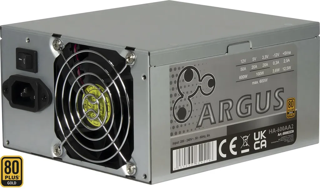 Inter-Tech 88882239 Argus PSU 600W : Alimentation PC Fixe Fiable