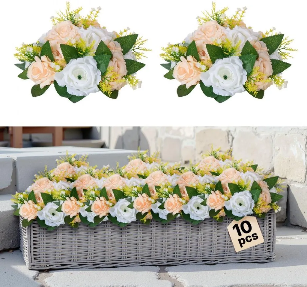 Offerta Fiori Artificiali Champagne 24x24cm | Arredo Eventi e Casa