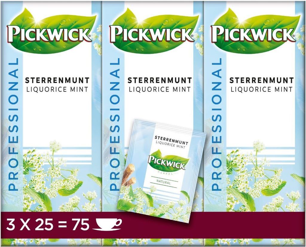 Pickwick - Professional Sterrenmunt - 3x 25 Teebeutel Produktbild 