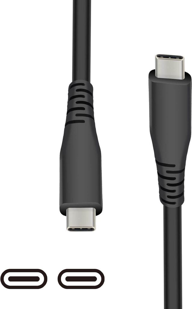 USB4 Kabel USB-C 40 Gbit/s, 240W Schnellladefunktion, Thunderbolt 3/4, Schwarz H