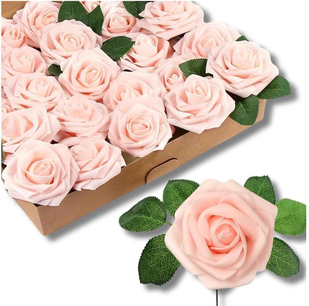 Camerazar Bouquet décoratif rose - 25 roses artificielles Image du produit 