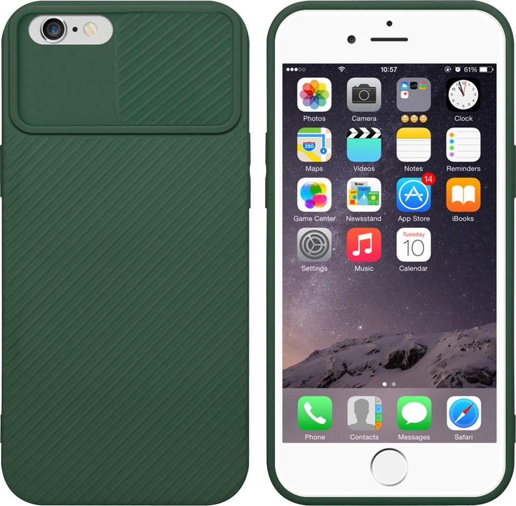 Cadorabo Hülle für Apple iPhone 6 PLUS / 6S PLUS Schutz Hülle in Grün Handyhülle TPU Etui Case Cover Kameraschutz