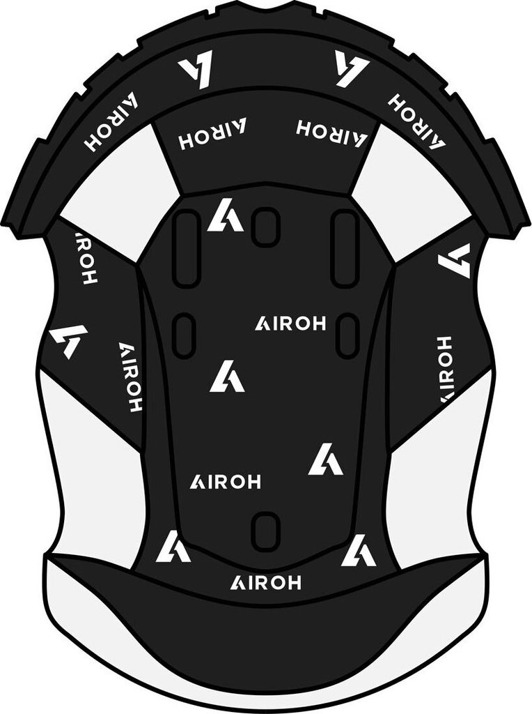 Schwarze und weiße Kopfhörer intern Airoh Twist 2.0 Helm Größe L