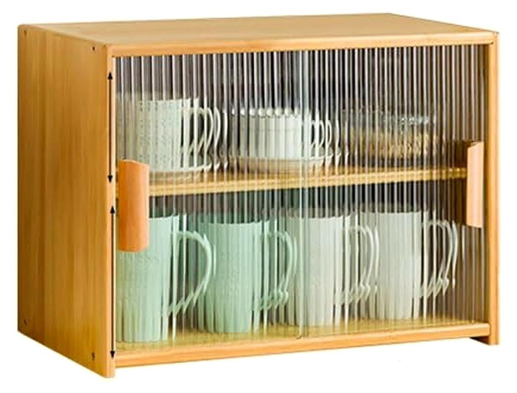 Minimalistisches Weinregal, Kaffeebar, Likörschrank, Sideboard, Vitrine, Wandregal für das Wohnzimmer, modernes Design, kompakte Größe (S 45 cm)