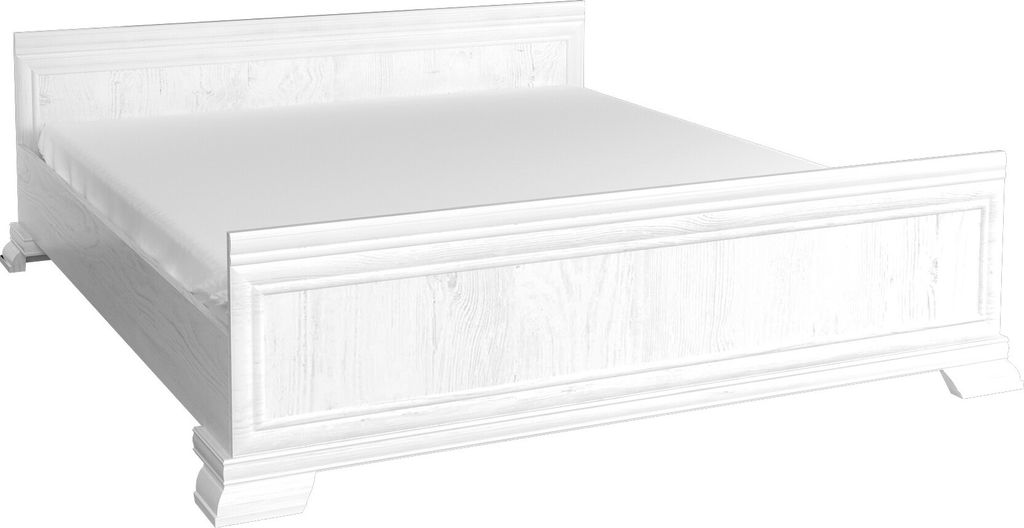 Furniture24 Bett Kora KLS2 Klassiche Bettgestelle mit Lattenrost 180 x 200 cm Andersen Kiefer
