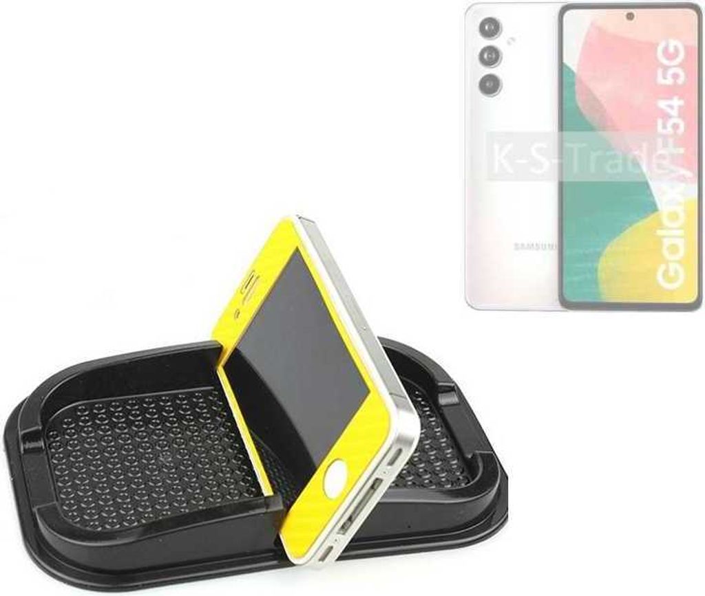 K-S-Trade Auto Anti Rutsch Matte Smartphone-Halter kompatibel mit Samsung Galaxy F54 5G Haft Pad Armaturenbrett Handy-Halterung Silikon