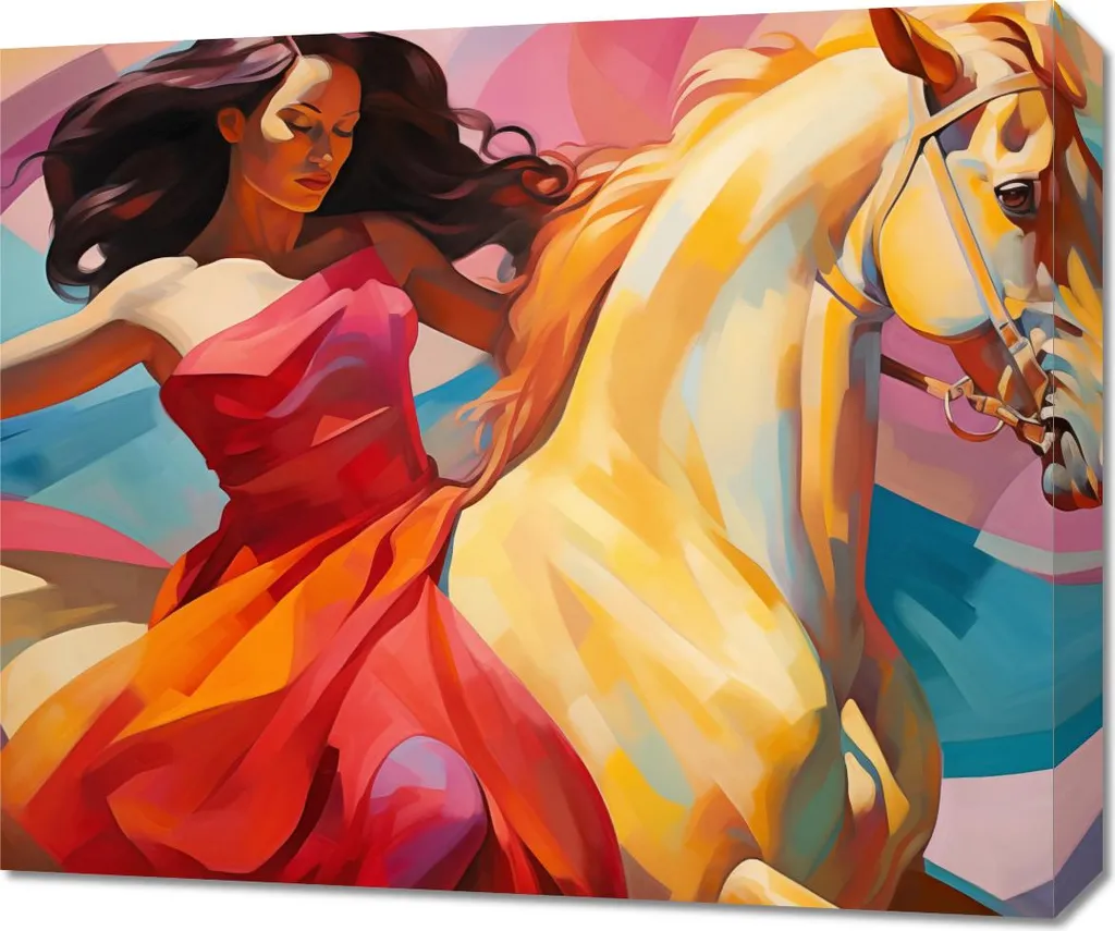 Emozioni su Tela: Quadro Danza sul Cavallo al Vento 60x50cm